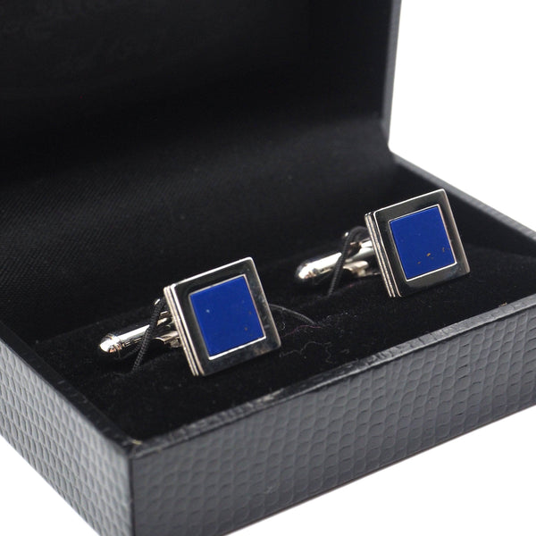 Elegant Blue Square Cufflinks
