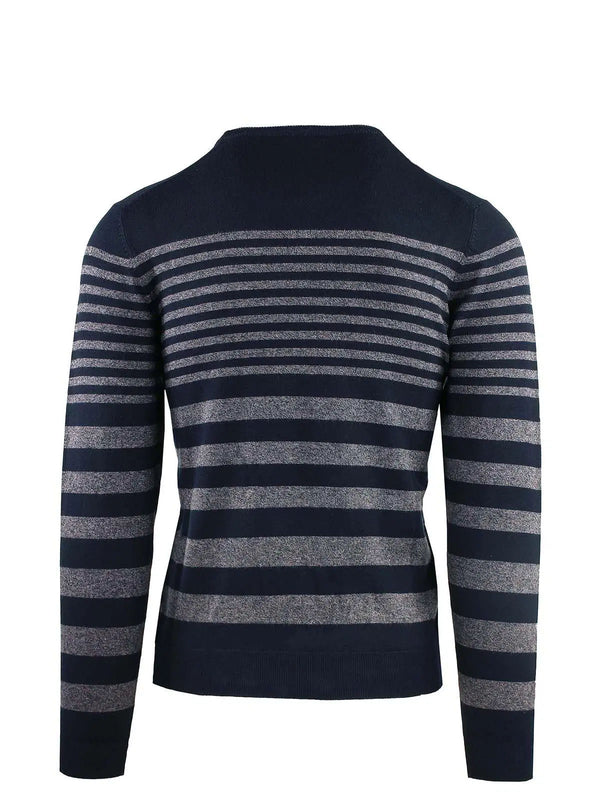 CREW NECK WITH LARGE AND SMALL STRIPES