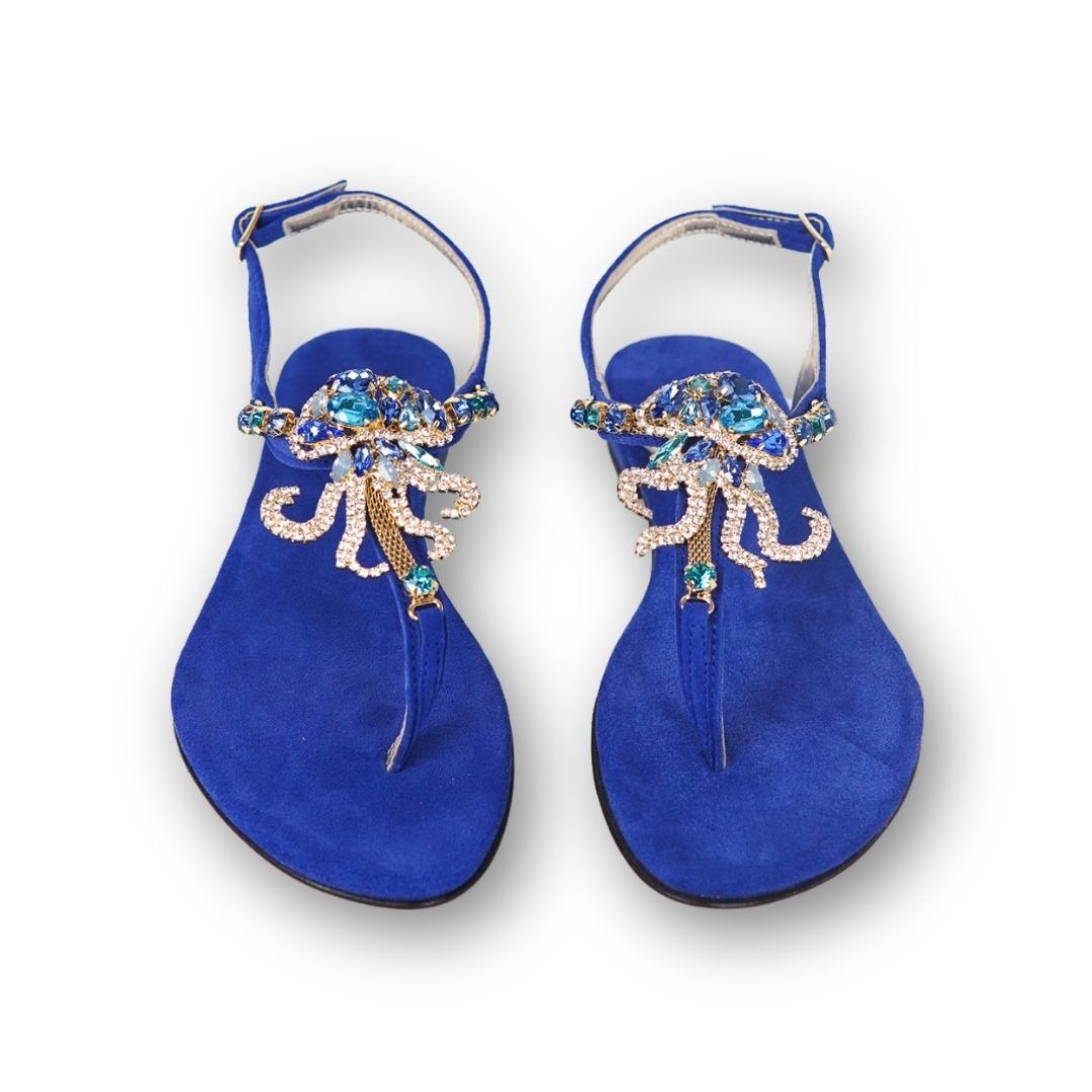 MastroDomenico Women's Handmade Sandals - Ocean