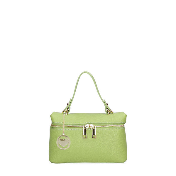 Women's Small Leather Clutch Bag with Double Zip Closure - 07160. 
