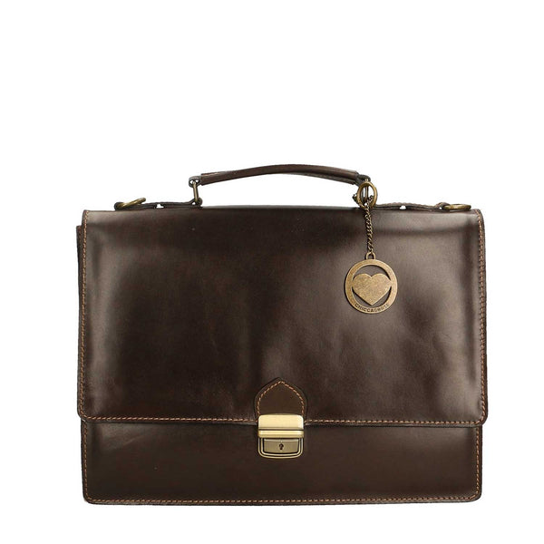 Men's Leather Briefcase, Briefcase, Document Holder - 38x28x12 cm - 7003 