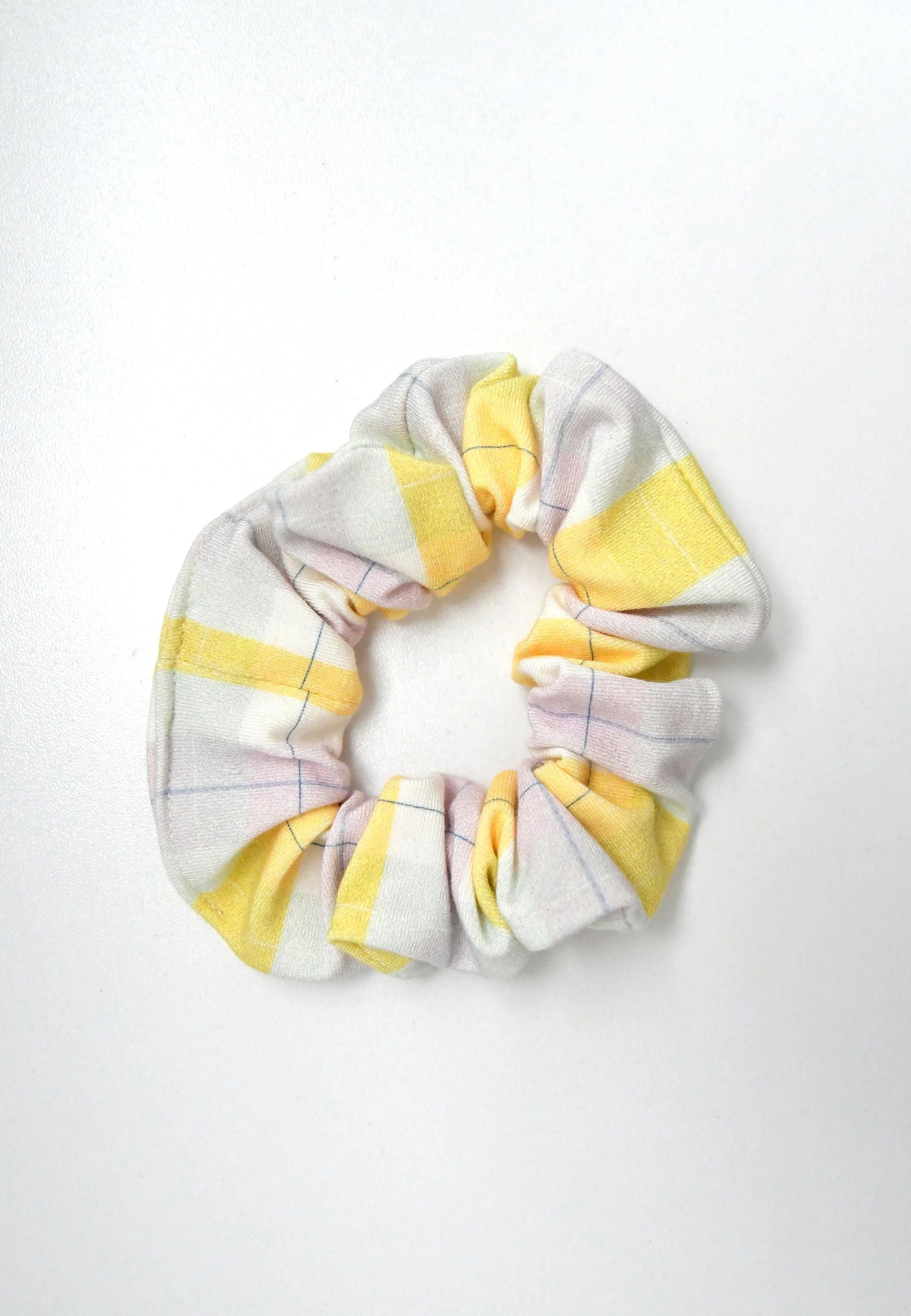 Chouchou (scrunchie) in bambù - Tartan PB - Palloncino blu