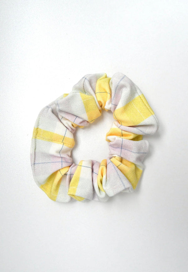 Chouchou (scrunchie) in bambù - Tartan PB - Palloncino blu