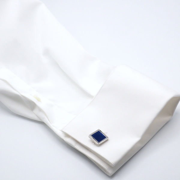 Blue square cufflinks