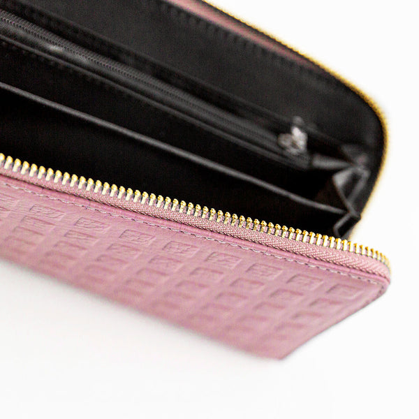 Large mauve leather WALLET