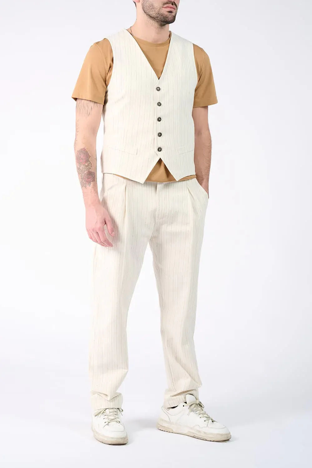 Pinstriped Trousers