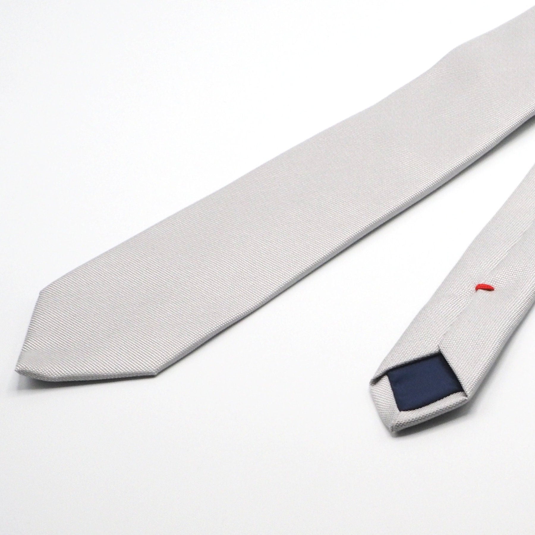 Pure silk silver tie