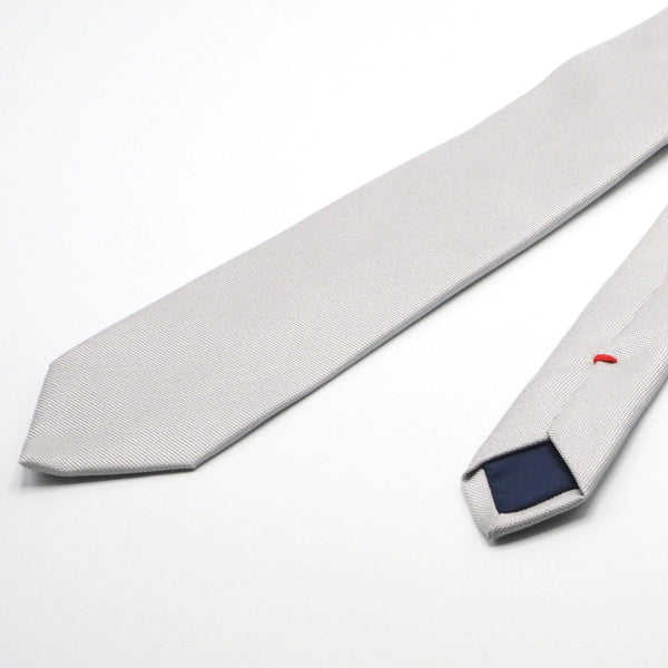 Pure silk silver tie