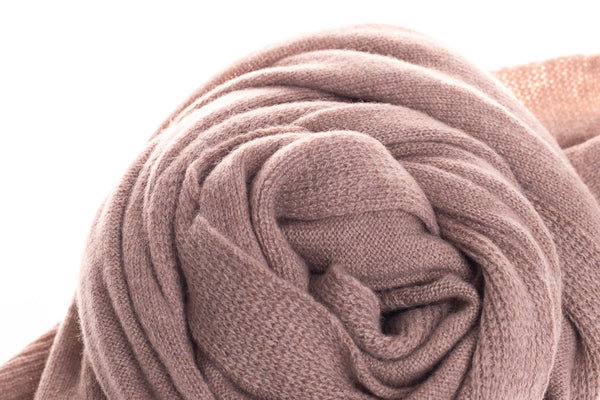 Camel scarf in pure cashmere