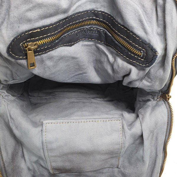 Women's Vintage Style Soft Leather Shoulder Backpack - 27x33x12 Cm - K023 