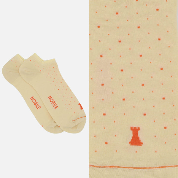 Pure Makò Cotton Ankle Socks - Polka Dots 