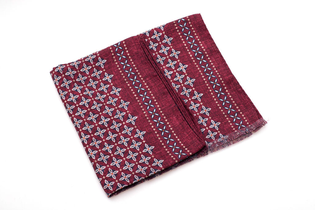 Red pure silk scarf