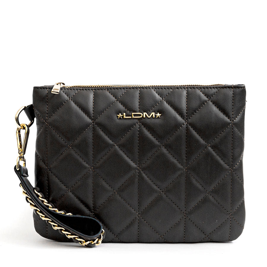 PARIS - Black Quilted Nappa Leather Envelope