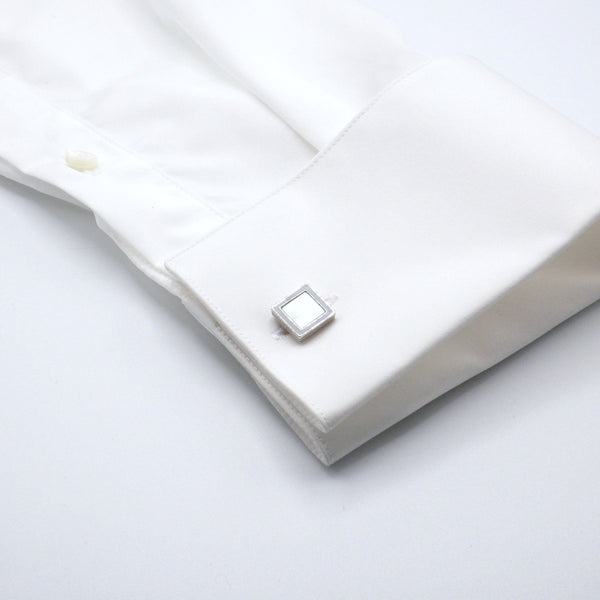 Elegant square mother of pearl cufflinks