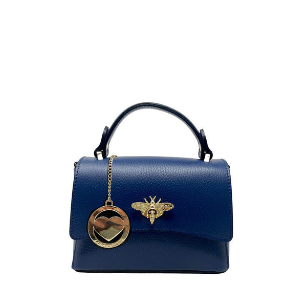 Small Women's Leather Clutch Bag with Bee Closure - Taormina k061 