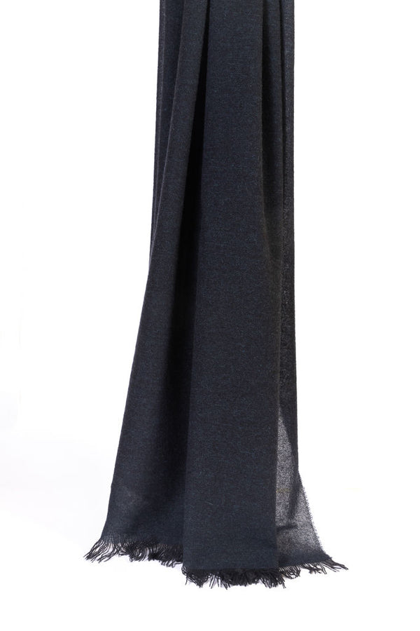 Black pure cashmere scarf