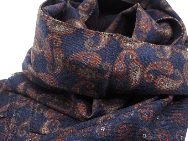 Purple pure wool scarf