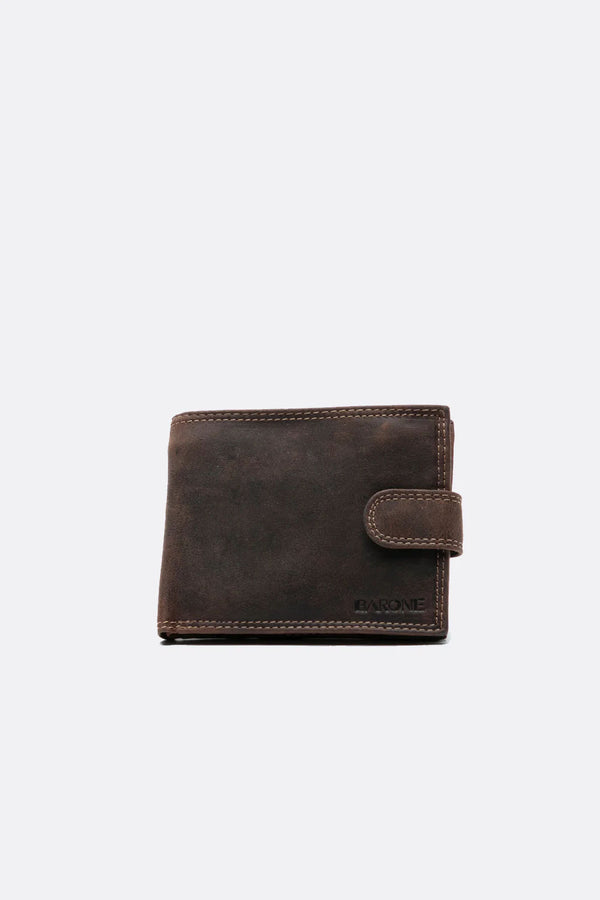 Oiled Wallet with Button 