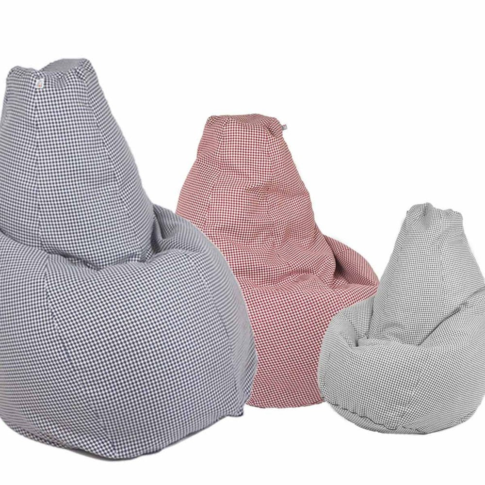 SESSANTOTTO 68 Pied de Poule, Pouf Poltrona Sacco L Sfoderabile