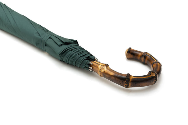 Mario Talarico folding umbrella green bamboo handle