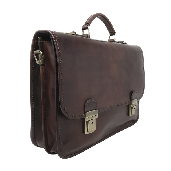 Borsa da lavoro Ventiquattrore Portadocumenti da Uomo Tracolla in pelle - 40x28x10 Cm - G225