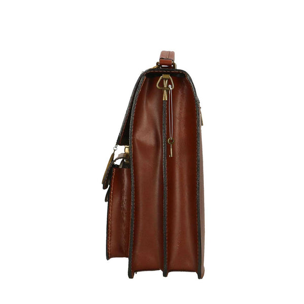 Business bag, men's leather bag - 27x32x10 cm - 7013 