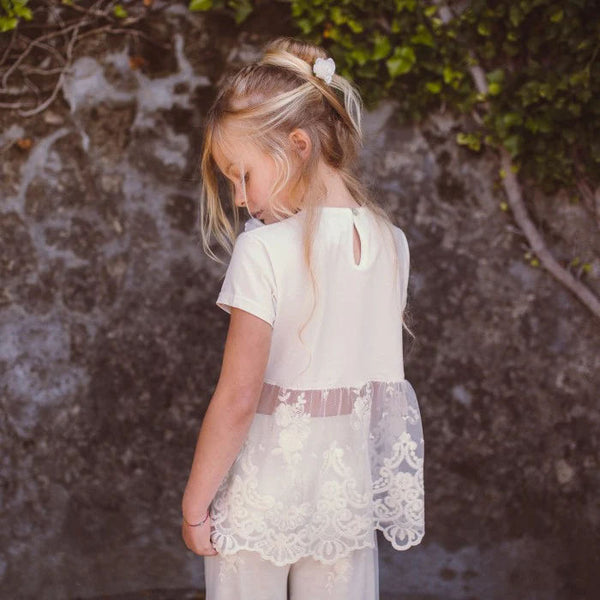 T-SHIRT DETTAGLIO PIZZO