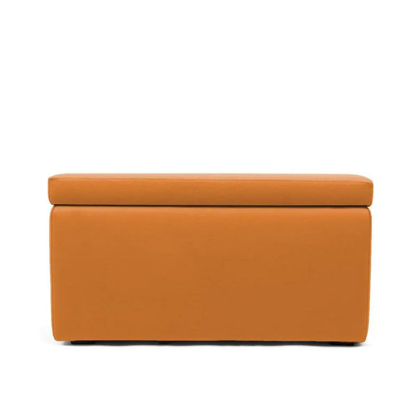 PANDORA 84 ECO, Rectangular Pouf Container in Eco-leather 84x42 h42