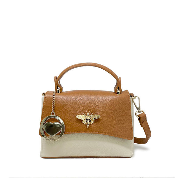 Small Women's Leather Clutch Bag with Bee Closure - Taormina k061 