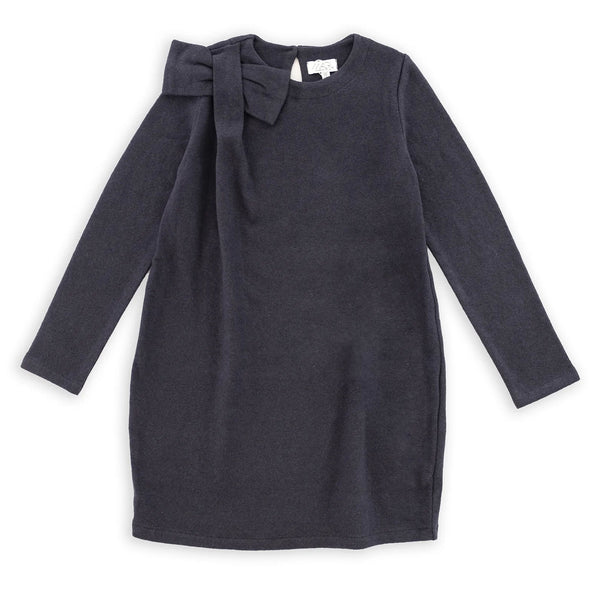 WARM COTTON DRESS WITH MAXI BOW