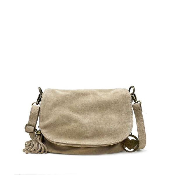 Women's Suede Leather Shoulder Clutch Bag - 80057. 