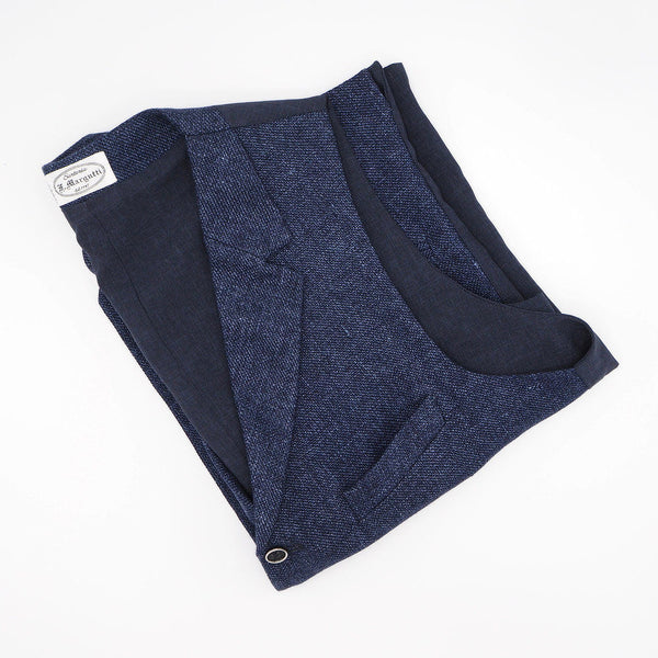 Blue vest with lapels