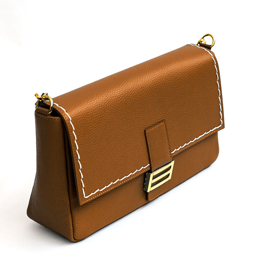 FERNY IT/AM - Leather stitching messenger bag