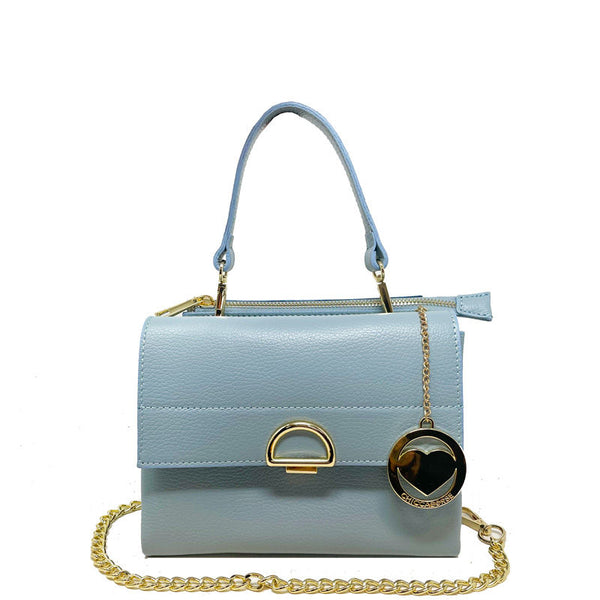 Small Clutch Bag Double Compartment Leather with Chain - K054 