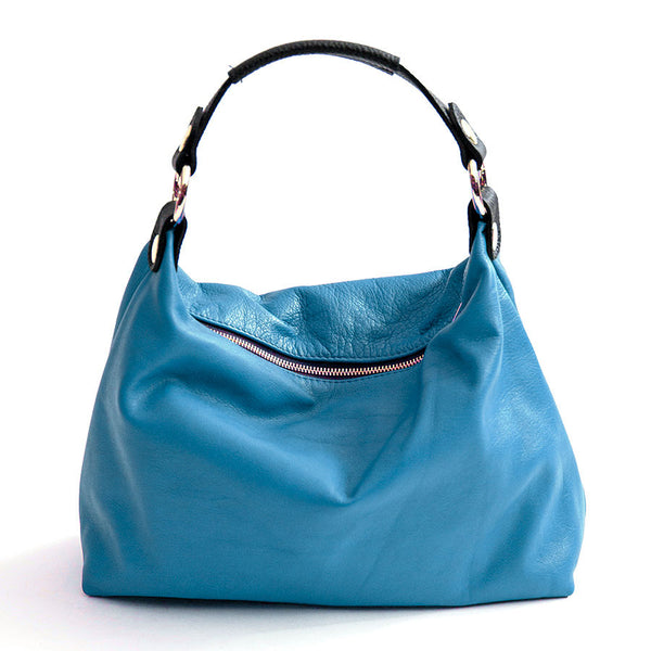 DEMY IT - Turquoise nappa leather bag