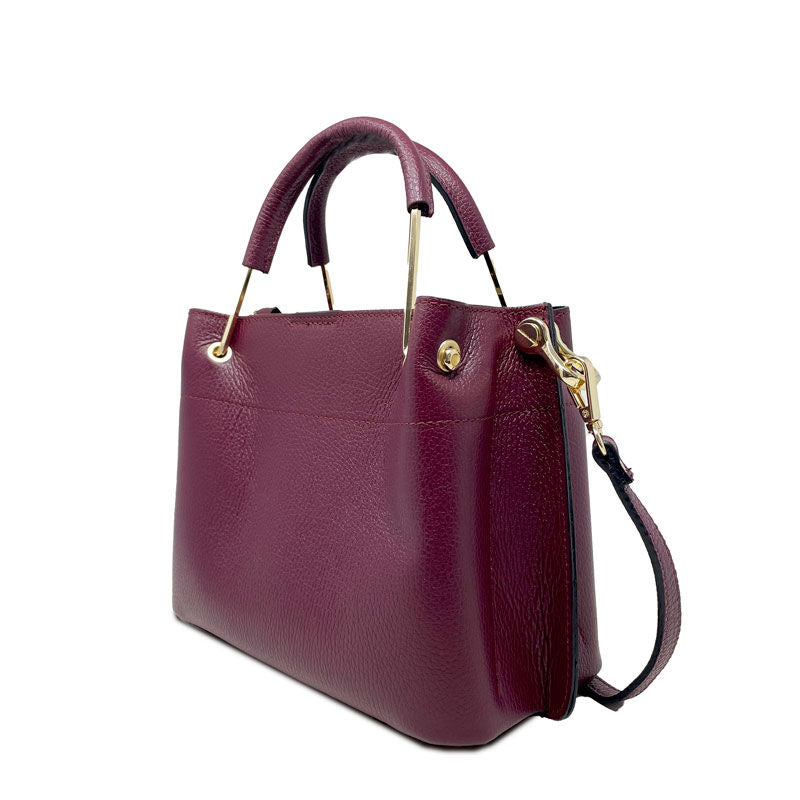 Medium Handbag for Women in Dollar Leather Metal Handles - Modena k067. (Copy)