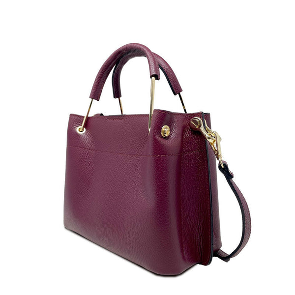 Medium Handbag for Women in Dollar Leather Metal Handles - Modena k067. (Copy)