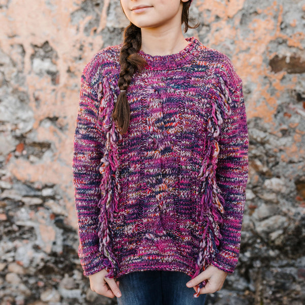 MULTICOLOR FRINGED SWEATER