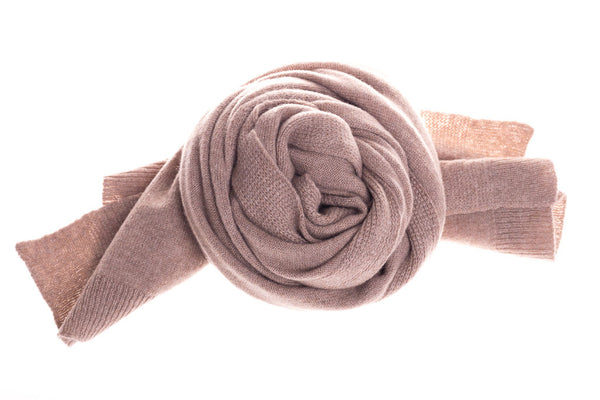 Camel scarf in pure cashmere