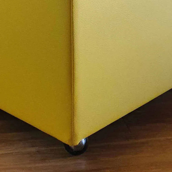 PANDORA 84 ECO SWING, Panca Pouf Contenitore Rettangolare in Ecopelle con Ruote 84x42 h42