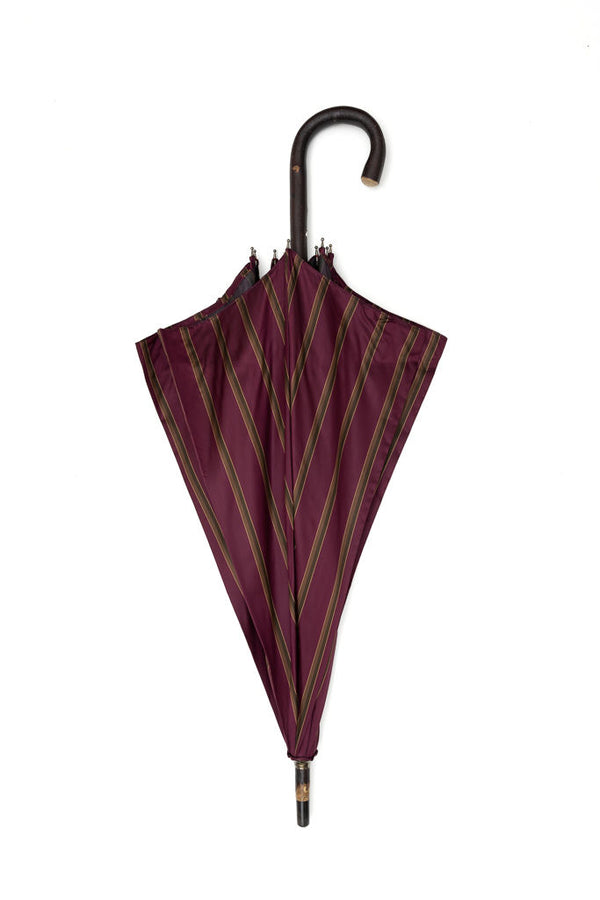 Mario Talarico purple striped chestnut wood umbrella