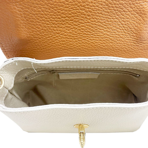 Small Women's Leather Clutch Bag with Bee Closure - Taormina k061 