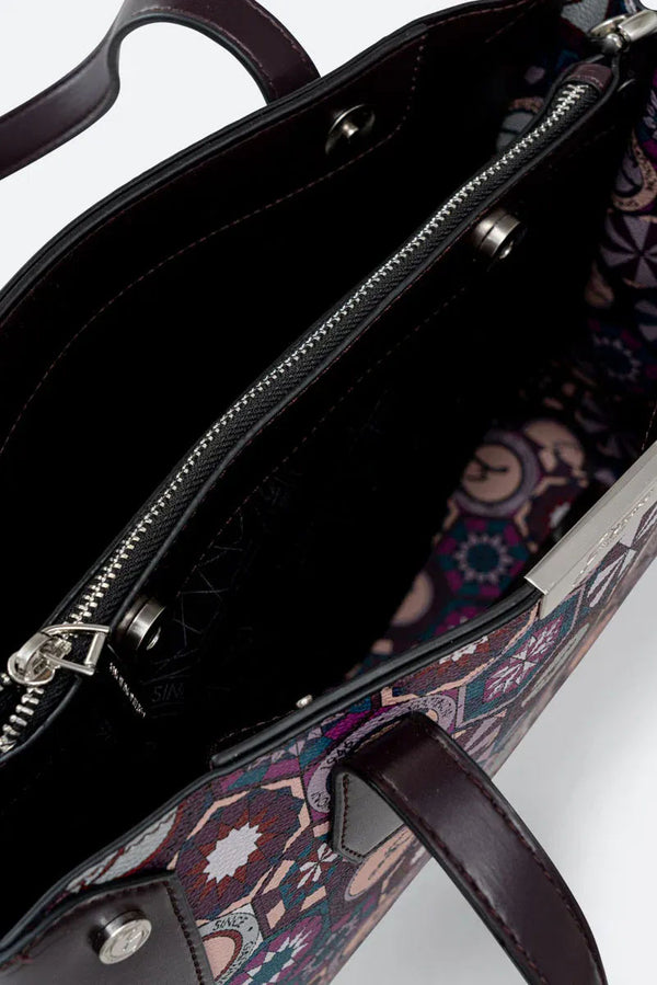 Teodosia Double Handle Raven Handbag