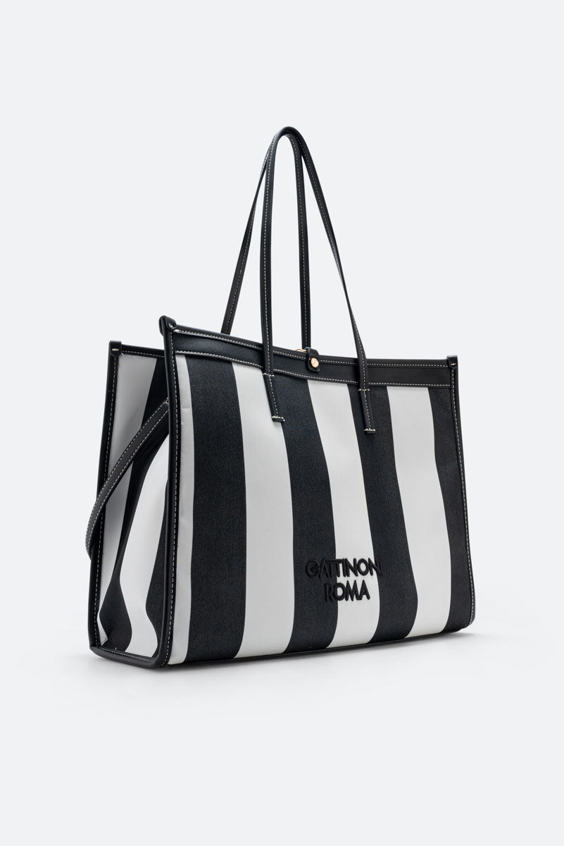 Shopping Bag Fernanda Straw Large Nera