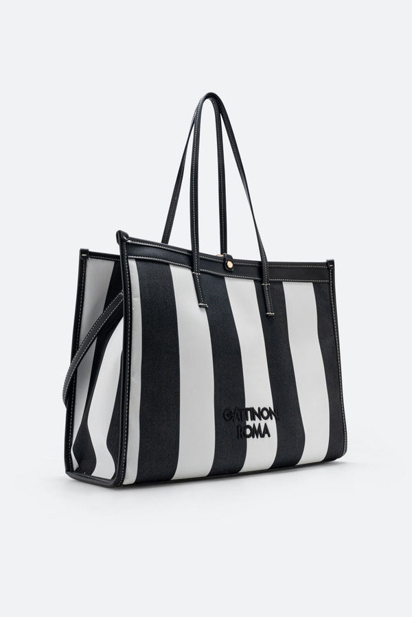 Shopping Bag Fernanda Straw Large Nera