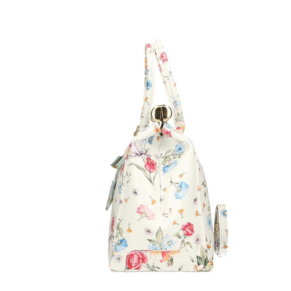 Women's Handbag Bauletto Floral Pattern - Florence 2096. 