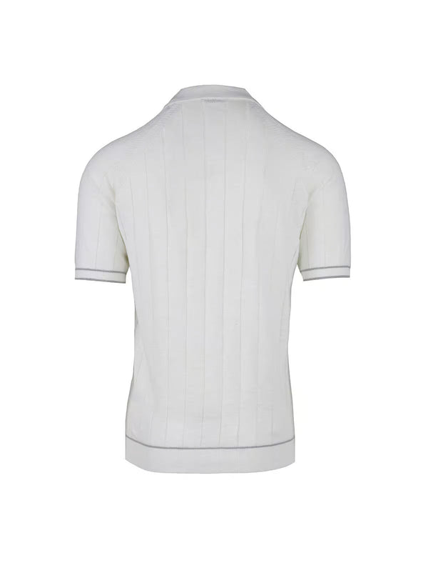 SHORT SLEEVE POLO WITH RIBS