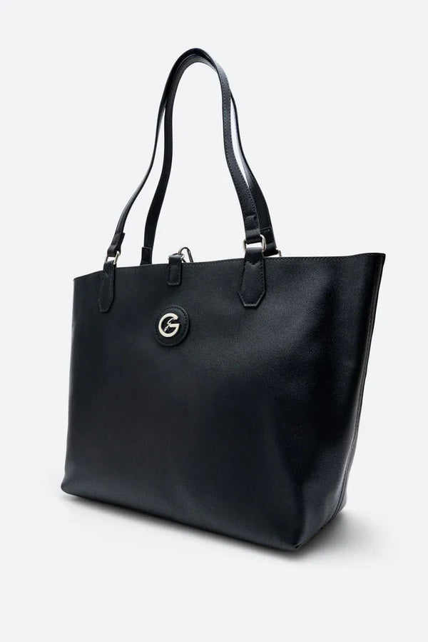 Teodosia Reversible Black Small Shopping Bag