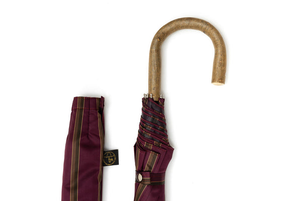 Mario Talarico Folding Umbrella Purple Striped Lemon Handle