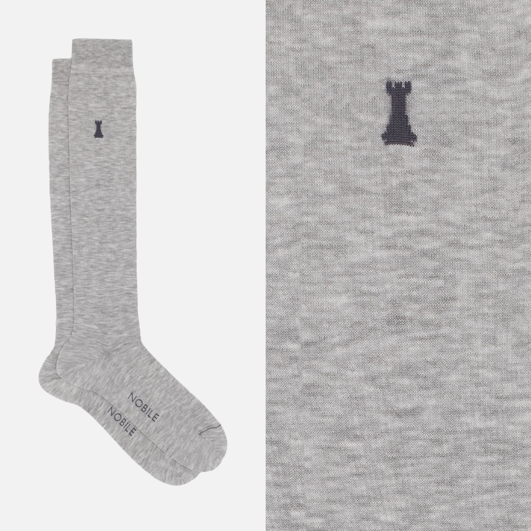 Federico II - Long solid color sock
